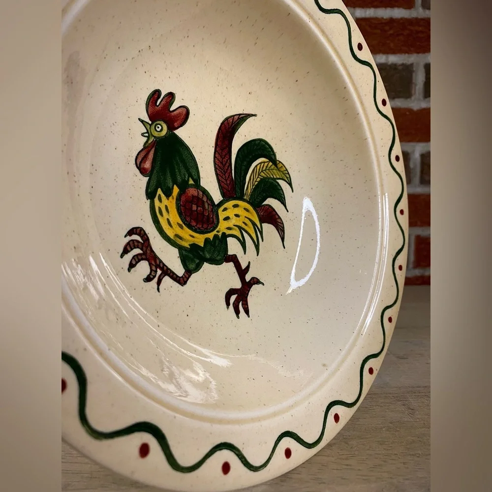 Metlox Poppytrail California Provincial Rooster Vegetable Serving‎ Bowl 10